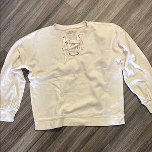 Madewell Lace-Up Casual Wear  Pullover Sweatshirt Size M Wear to the back